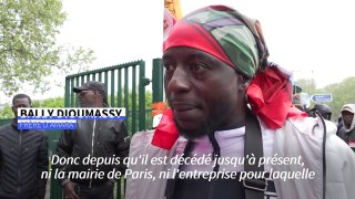 Paris: hommage familial et syndical à l'ouvrier décédé sur un chantier des JO