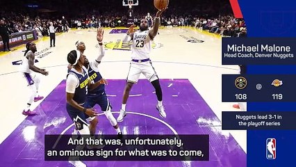 Malone berates Nuggets squad after Game 4 defeat to Lakers