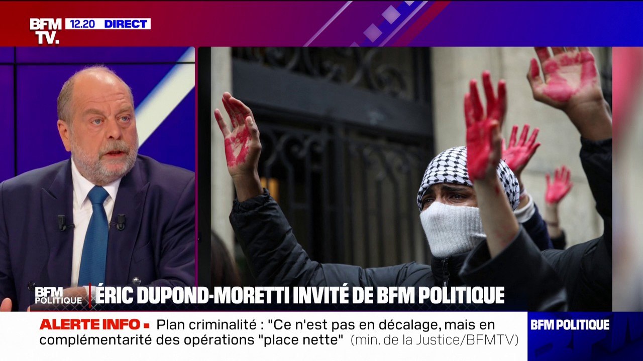 Sciences Po: "C'est Mélenchon qui met le feu à l'université" déclare Éric Dupond-Moretti, ministre de la Justice