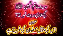 Sahih Bukhari Hadees Number 72 Is Ki Misaal Musalman Ki Tarah Hai.