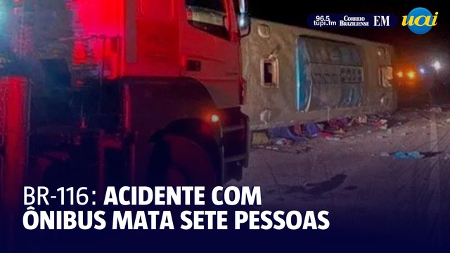 Acidente com ônibus de viagem mata sete pessoas no interior de Minas