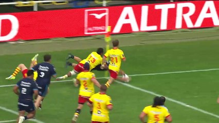 TOP 14 - Essai de George BRIDGE (MHR) - Montpellier Hérault Rugby - USA Perpignan