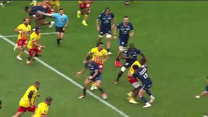 TOP 14 - Essai de Lucas DUBOIS (USAP) - Montpellier Hérault Rugby - USA Perpignan