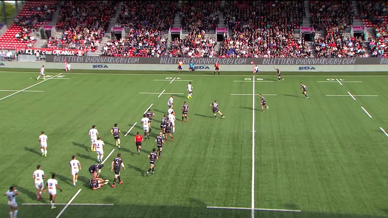 TOP 14 - Essai de Jonathan RURU (OYO) - Oyonnax Rugby - Castres Olympique