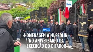 Neofascistas prestam homenagem a Mussolini no Lago de Como