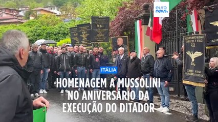 Neofascistas prestam homenagem a Mussolini no Lago de Como