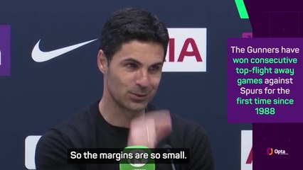 Arteta reveals how 'small' the margins are in the title race