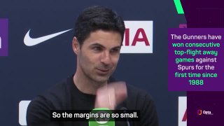 Arteta reveals how 'small' the margins are in the title race