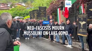 Neo-fascists mourn Mussolini on Lake Como