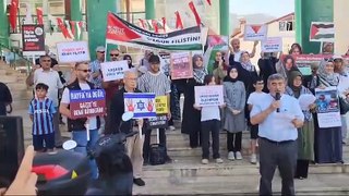 Muğla'nın Fethiye ilçesinde siyonist karşıtı eylem! 'Helal olsun Kassam'ın yiğitlerine'