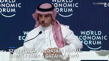 A gázai háború a szaúdi világgazdasági fórumon is központi téma