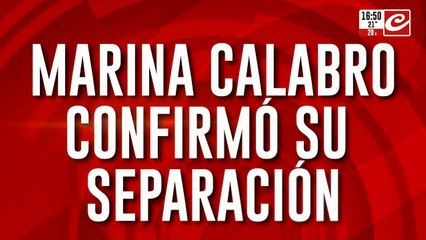 Marina Calabro confirmó su separación: "No nos entendimos"