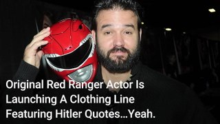 Power Rangers' Original Red Ranger Actor Is Launching A Clothing Line Featuring Hitler Quotes, And Amy Jo Johnson Bluntly Responded