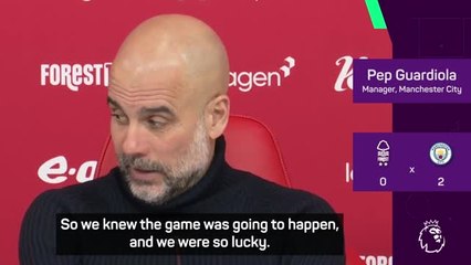 Guardiola's bizarre reason City 'got lucky' in Forest win