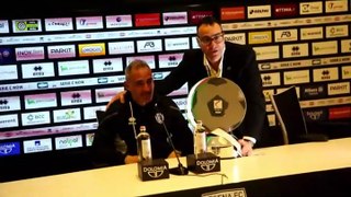 Cesena calcio: il presidente John Aiello e mister Domenico Toscano in sala stampa
