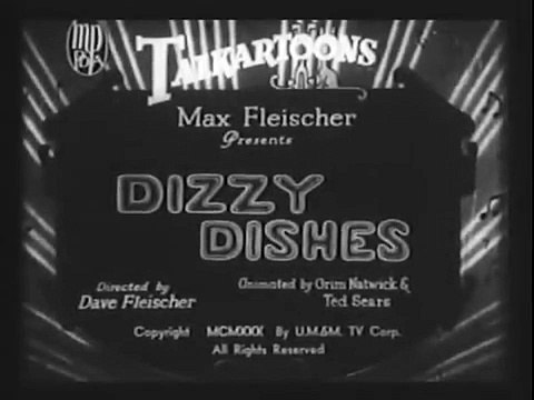 Dave Fleischer Dizzy Dishes (1930)