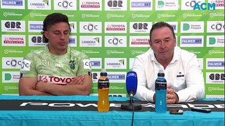 Raiders press conference after Sharks loss. Footage NRL.com