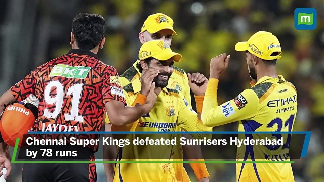 IPL Match Highlights Match 46 _ Chennai Super Kings Beat Sunrisers Hyderabad By 78 Runs