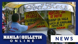 Jeepney drivers post placards ahead of transport strike