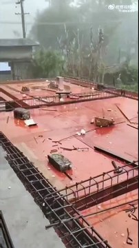Orage de grelons géants en Chine... impressionnant