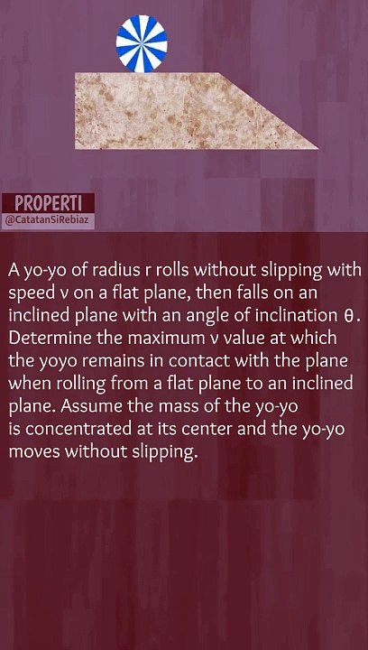 Physics Olympiad #009 [A Yo-Yo Maximum Speed]