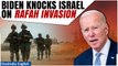 Biden Sets Terms for Rafah Operation Backing to Netanyahu, Urges Humanitarian Assistance | Oneindia