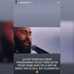La Fouine arbore un message de paix lors des Flammes 2024