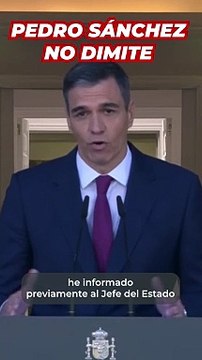 Pedro Sánchez no dimite