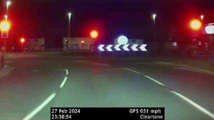 Watch as driver starts a police chase around North East roads