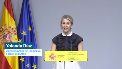 Yolanda Díaz: "Lo que ha pasado debe ser un antes y un después"