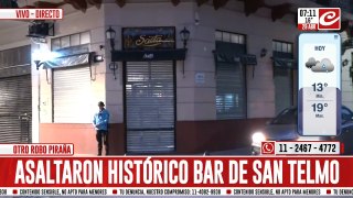 Asaltaron histórico bar del barrio porteño de San Telmo