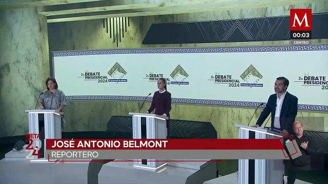 Claudia Sheinbaum en el segundo debate presidencial, cobertura detallada en los Estudios Churubusco