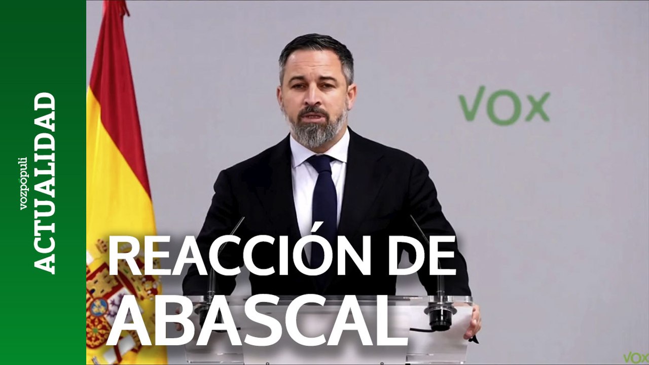 Abascal reacciona a las palabras de Pedro Sánchez: "Lo peor está por llegar"