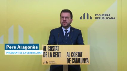 Pere Aragonès: "Si Cataluña no tuviera elecciones, esto no se hubiera producido"