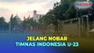 Jelang Nobar Timnas Indonesia U-23 Vs Uzbekistan U-23 di Halaman Taman Balkot Depok