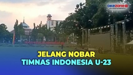 Jelang Nobar Timnas Indonesia U-23 Vs Uzbekistan U-23 di Halaman Taman Balkot Depok