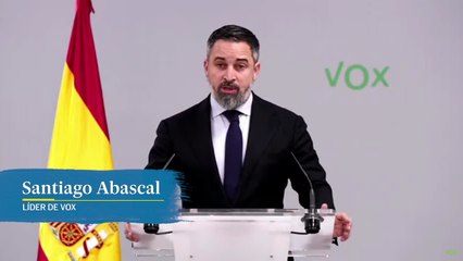 Santiago Abascal: "La decisión de Sánchez es una reafirmación contra la unidad nacional"