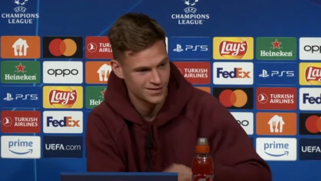 La reacción de Kimmich cuando le preguntan si jugar contra el Madrid es “un partido más”