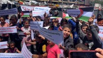A Gaza, des déplacés remercient les étudiants américains pour leur soutien