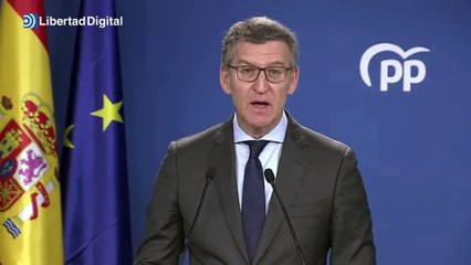 Alberto Núñez Feijóo comparece ante la prensa tras el anuncio de Sánchez