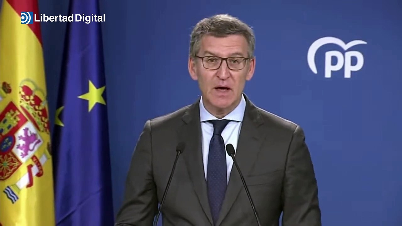 Alberto Núñez Feijóo comparece ante la prensa tras el anuncio de Sánchez