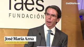 Aznar acusa a Sánchez de llevar a cabo 