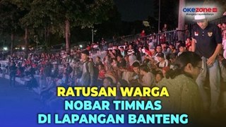 Jelang Laga Indonesia vs Uzbekistan, Ratusan Warga Mulai Berdatangan di Lapangan Banteng