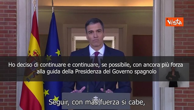 Sanchez: Non mi dimetto da premier spagnolo, proseguo con pi? forza