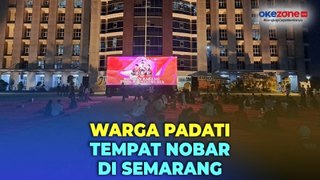 Warga Mulai Memadati Tempat Nobar Semifinal Piala Asia U-23 Indonesia vs Uzbekistan di Semarang