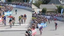 Cyclisme - Tour de Bretagne 2024 - Matys Grisel la 5e étape... grosse chute collective juste avant l'arrivée !