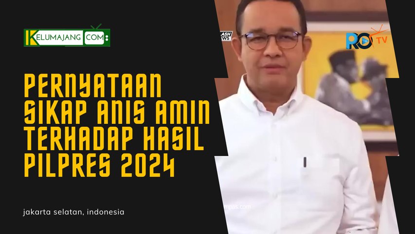 Pernyataan Sikap Anis-Amin Soal Hasil Pilpres 2024