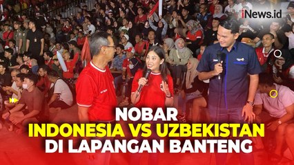 Heru Budi dan Angela Tanoesoedibjo Nobar Bersama Ribuan Warga di Lapangan Banteng