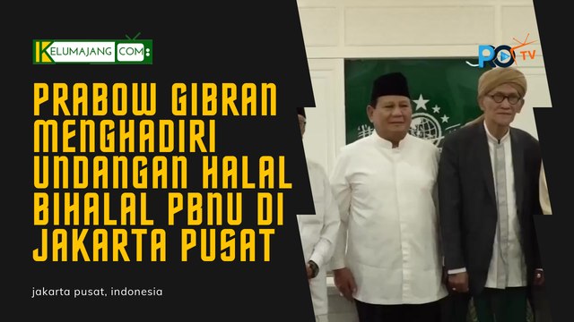Prabow Gibran Menghadiri Undangan Halal Bihalal PBNU di Jakarta Pusat