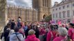Campaigners gather outside parliament ahead of assisted dying debate